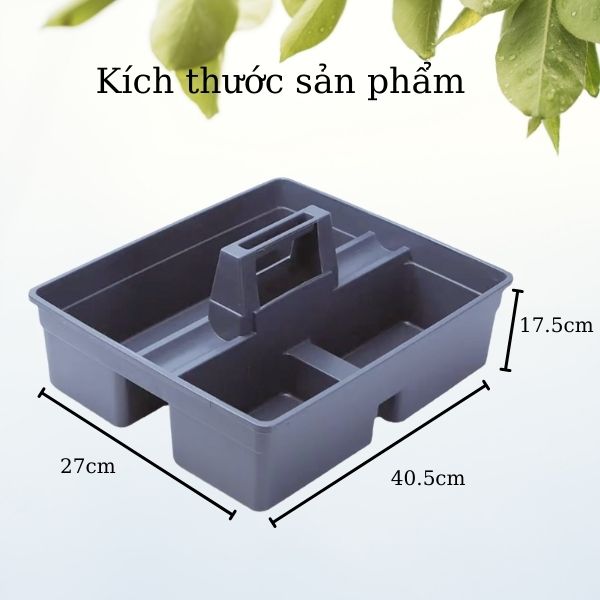 Chi tiết kích thước khay đựng đồ lau kính chuyên dụngv