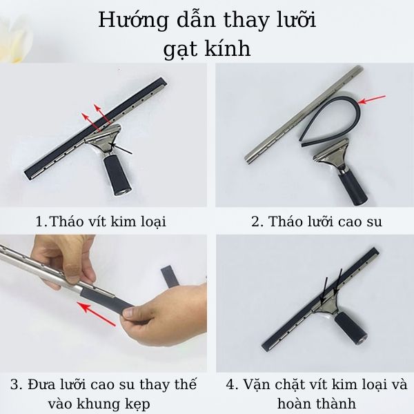 Hướng dẫn thay thế lưỡi gạt kính