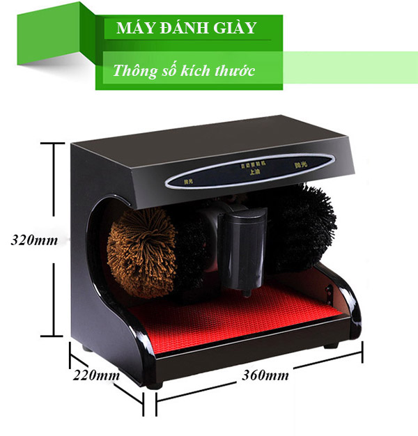 Kích thước máy đánh giày