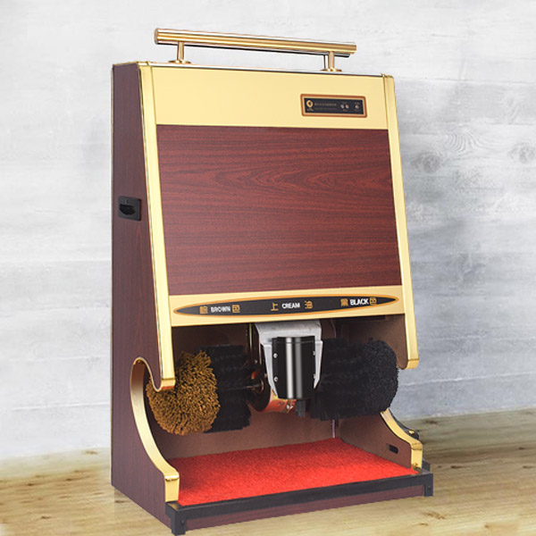 Máy đánh giày tự động bằng inox kết hợp vân gỗ