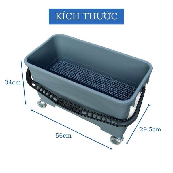 Chi tiết kích thước xe đựng nước lau kính