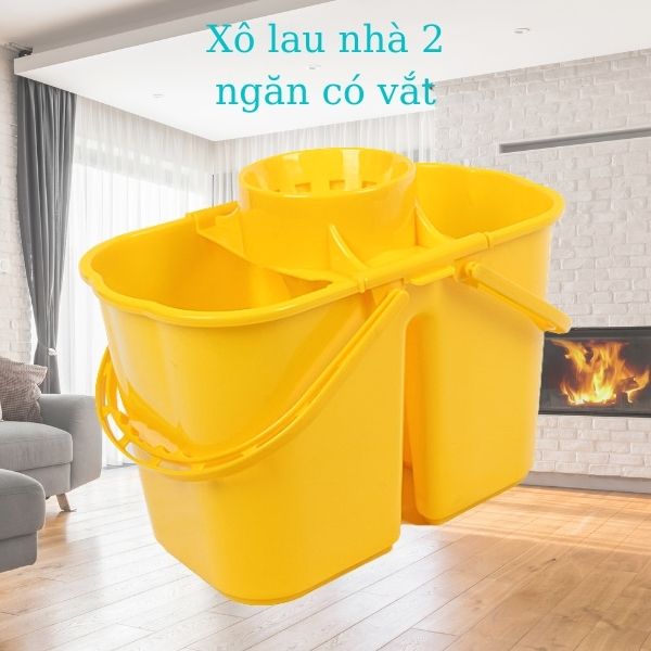 Mẫu xô vắt nước lau nhà 2 ngăn chất lượng, giá rẻ nhất hiện nay