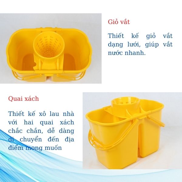 Thiết kế xô đựng có quai xách tiện lợi