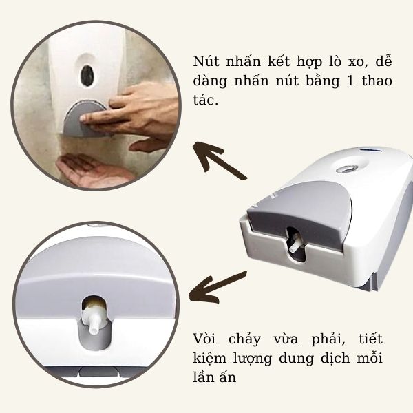Đặc điểm nổi bật của bình đựng dung dịch rửa tay
