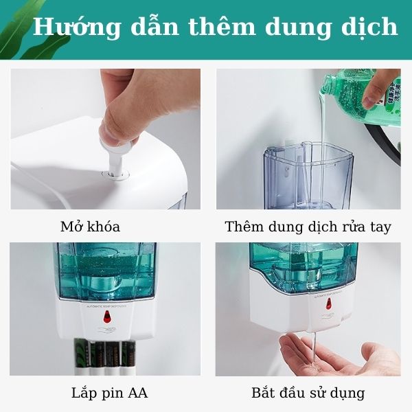 Bình đựng nước rửa tay cảm ứng