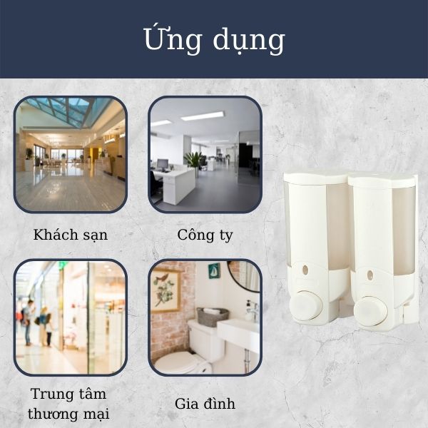 Một số địa điểm sử dụng bình đựng nước rửa tay