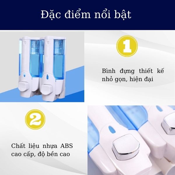 Bình đựng nước rửa tay đôi 380ml