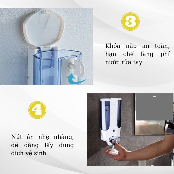 Bình đựng nước rửa tay đôi 380mlBình đựng nước rửa tay đôi 380ml