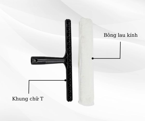 Bộ bông chà gương kính cầm tay