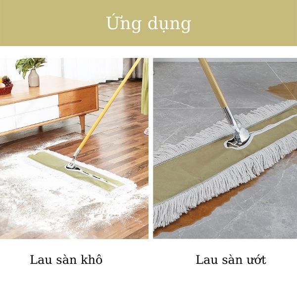 Giẻ lau sàn Deluxe ứng dụng cho cả sàn khô và sàn ướt