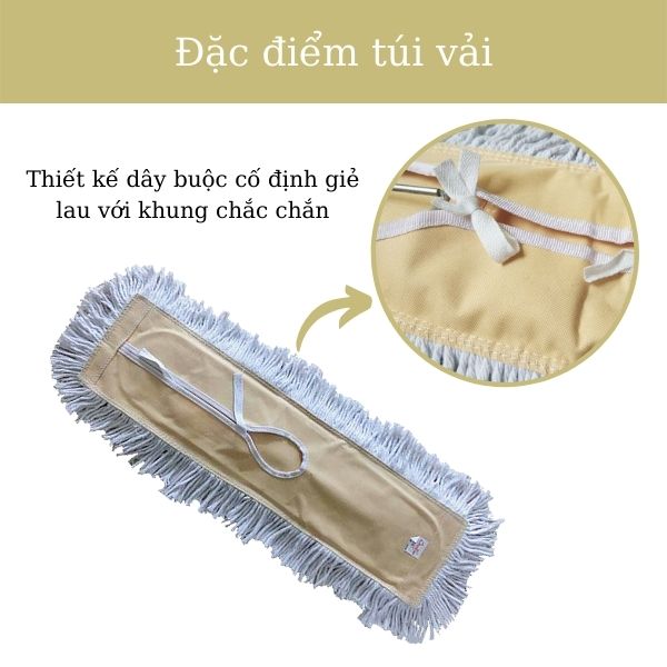 Giẻ lau dự phòng thiết kế dây buộc chắc chắn