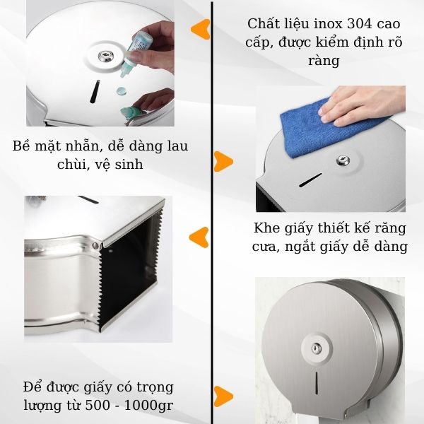 Đặc điểm nổi bật của hộp đựng giấy vệ sinh chuyên dụng