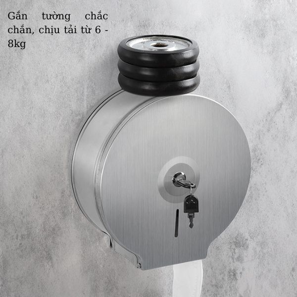 Hộp giấy vệ sinh gắn chắc chắn trên mặt tường nhờ đinh vít