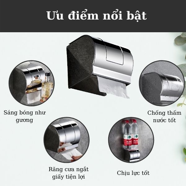 Ưu điểm chinh phục hộp đựng giấy vệ sinh inox