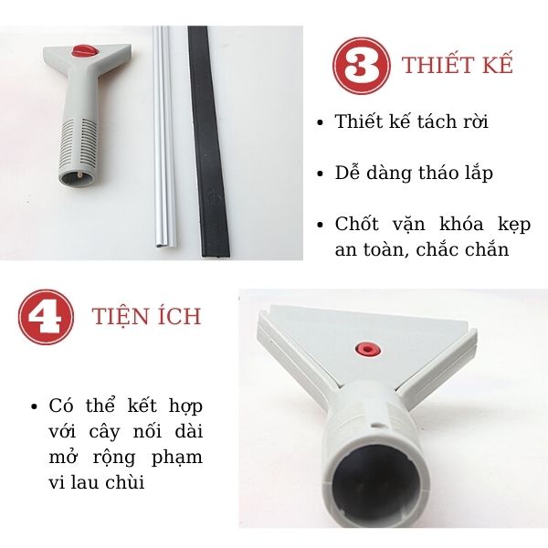 Cây lau gạt kính nhựa tiện ích cho hiệu quả gạt sạch vượt trội