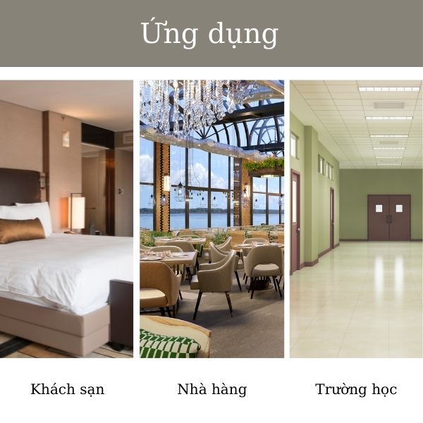 Ứng dụng bộ tay gạt kính nhựa trắng