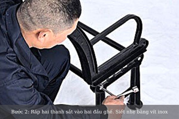 Lắp đặt ghế công viên gỗ