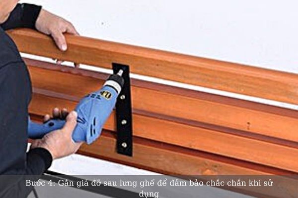 Lắp đặt ghế công viên gỗ