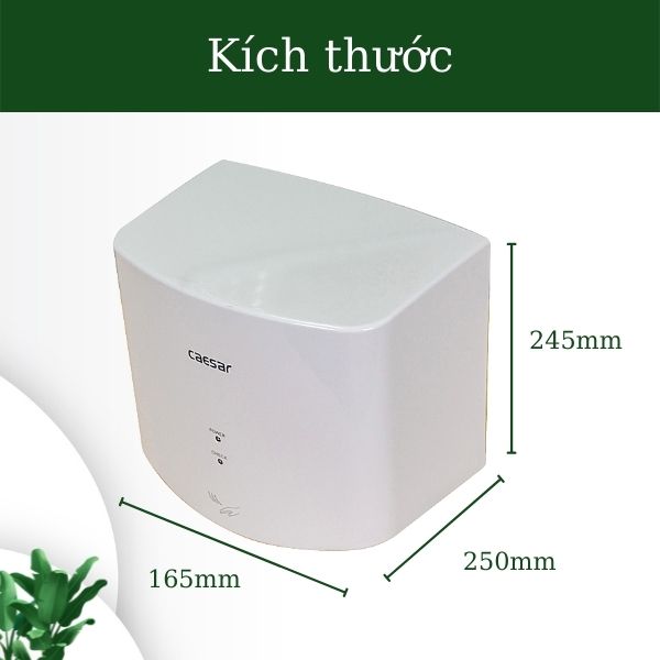 Chi tiết kích thước máy sấy tay cảm ứng