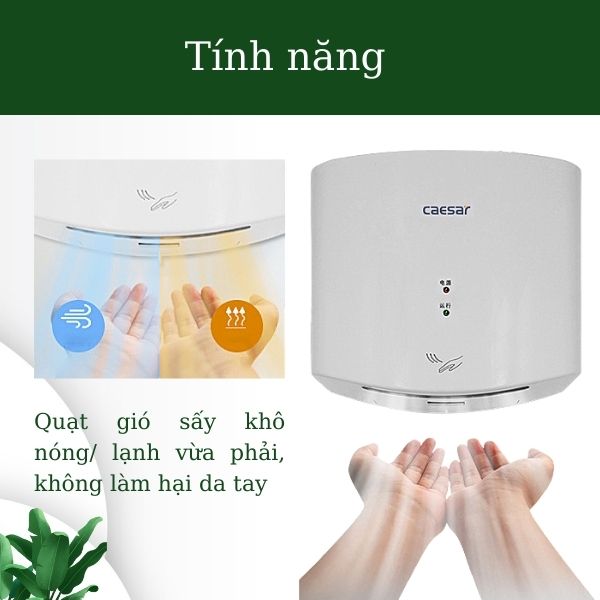 Tính năng vượt trội của máy sấy khô tay tự động