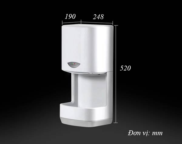 Kích thước máy sấy tay toliet