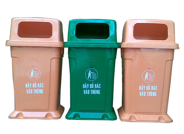 Những mẫu thùng rác nhựa có nắp phổ biến nhất