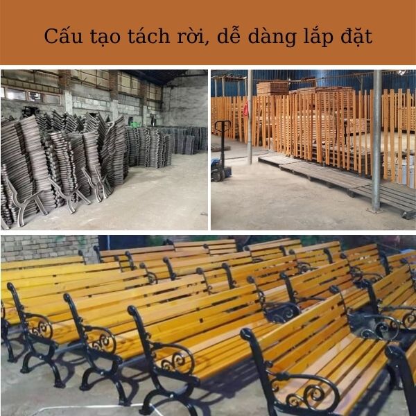 Ghế công viên gang đúc