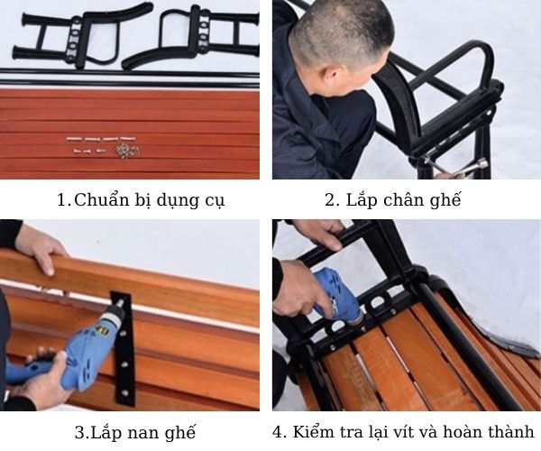 Ghế gỗ ngoài trời