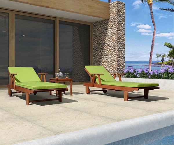 Ghế hồ bơi bằng gỗ