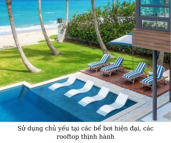 Ghế hồ bơi composite