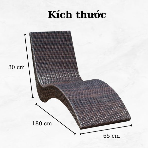 Chi tiết kích thước ghế bể bơi