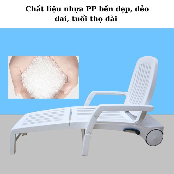 Ghế hồ bơi chất liệu nhựa PP độ bền cao