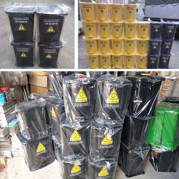 Bàn giao 1000 thùng rác nhựa 25l cho đại lý tại Hải Phòng