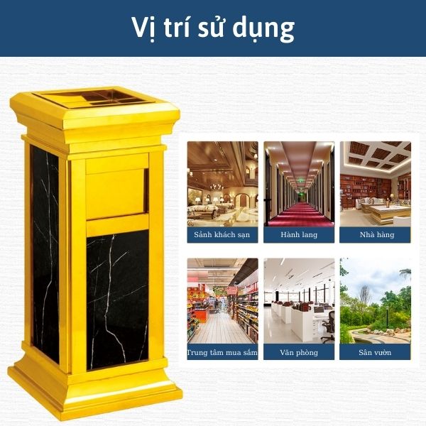 Một số địa điểm thường sử dụng thùng rác đá hoa cương cao cấp