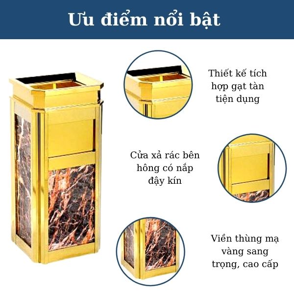 Thùng đựng rác thiết kế hiện đại và tinh tế