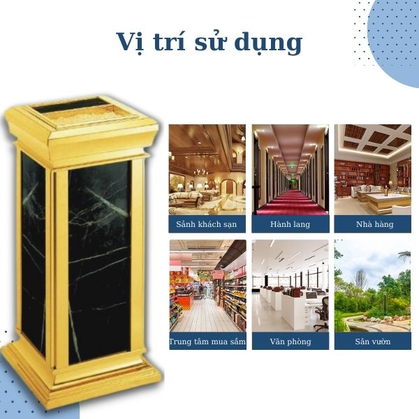 Một số địa điểm thường đặt thùng rác đá hoa cương cao cấp