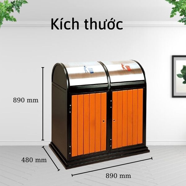 Thông số kỹ thuật thùng rác nắp lật