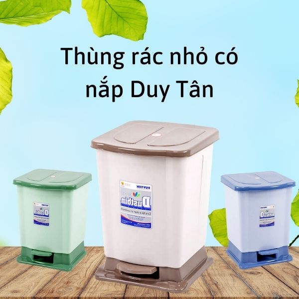 Mẫu thùng rác nhựa có nắp đậy Duy Tân được ưa chuộng hiện nay