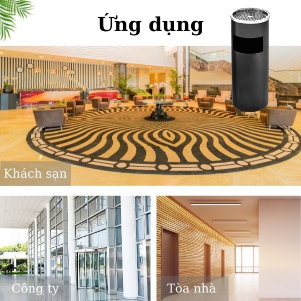 Vị trí đặt thùng rác thép phun sơn