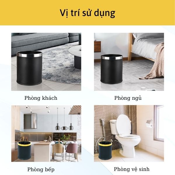 Một số vị trí thường sử dụng thùng đựng rác thép sơn tĩnh điện
