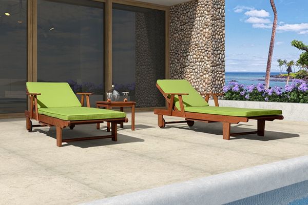 Ghế gỗ hồ bơi có chất liệu bền đẹp, cứng cáp