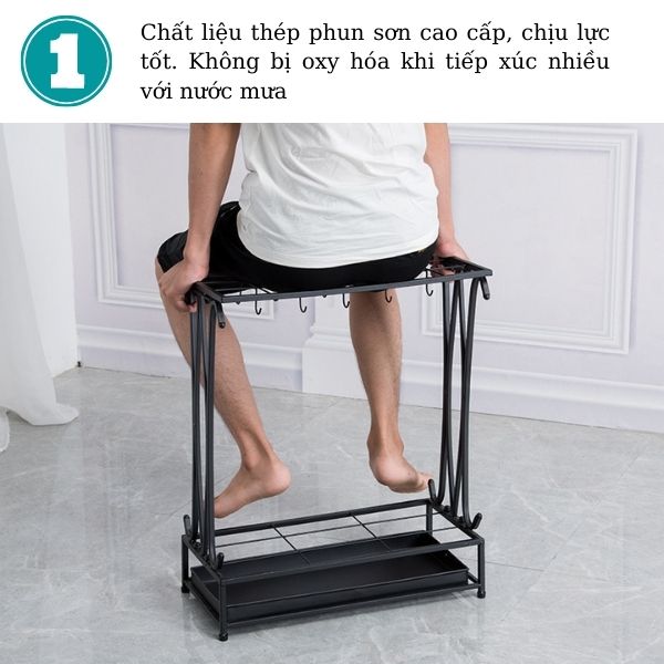 Kệ để cắm ô dù chất liệu thép phun sơn cao cấp, bền đẹp