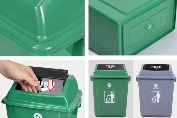 Kiểm tra kỹ kiểu dáng và các chi tiết tạo thành thùng rác