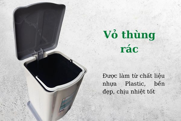 Chi tiết bộ phận vỏ thùng rác