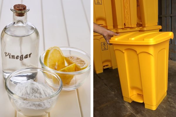 Sử dụng giấm và chanh loại bỏ mùi hôi thùng rác phòng khách sạn