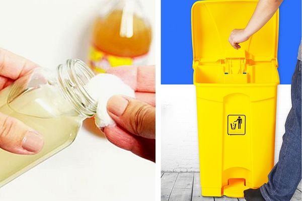 Sử dụng bông gòn với các tinh dầu khử hôi thùng rác hiệu quả