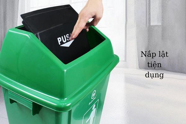 Thiết kế thùng rác nắp lật thông minh, tiện dụng