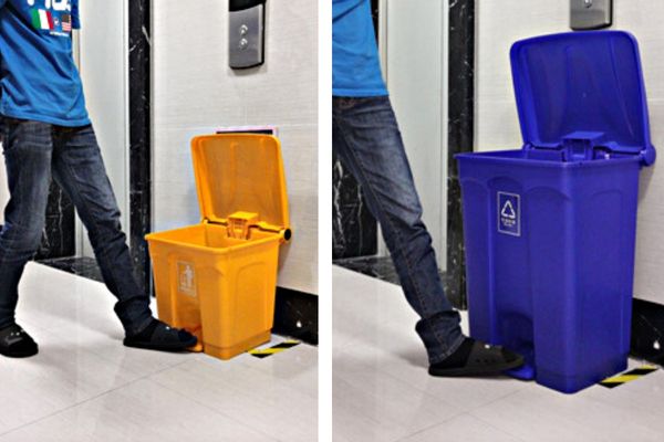 Mẫu thùng rác gia đình thông minh với cơ chế đạp chân linh hoạt