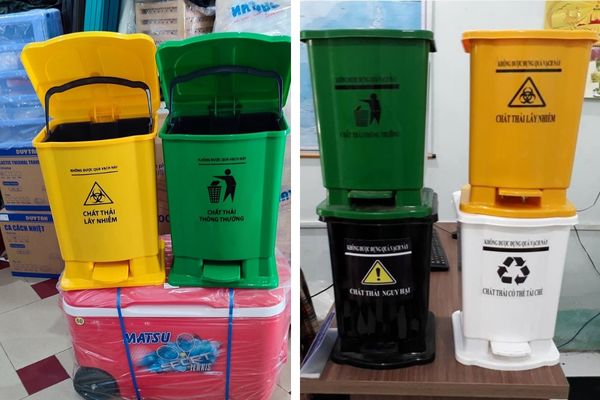 Hình thực tế thùng rác nhựa 25 lít