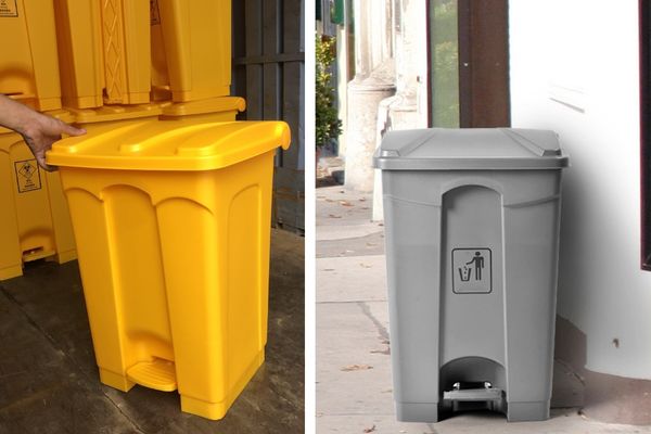 Hình thực tế thùng rác đạp chân gia đình 45L